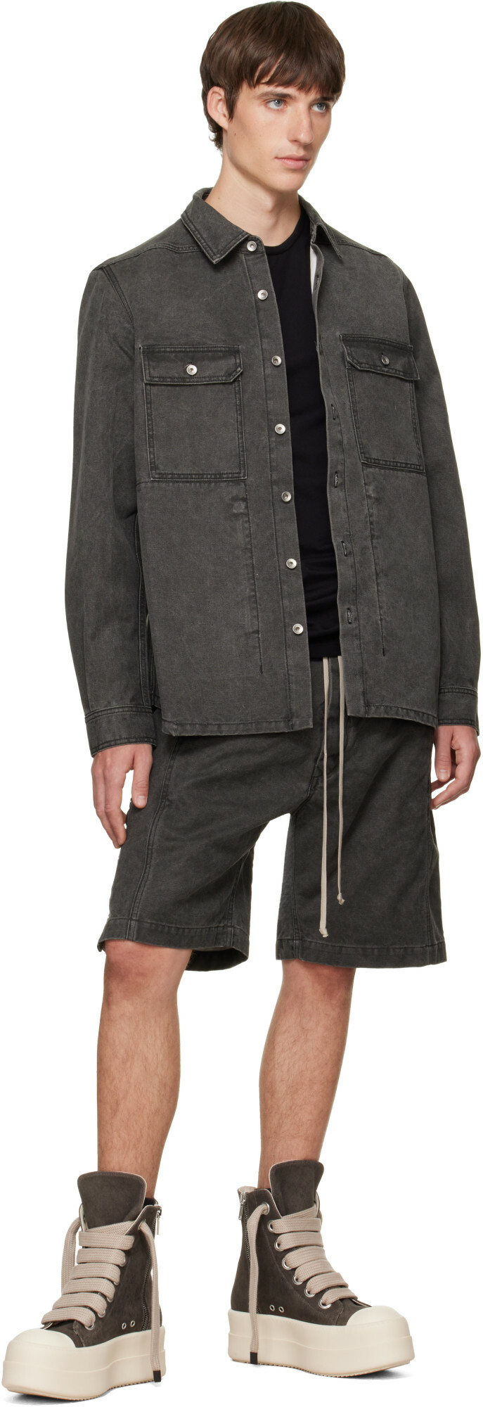 Rick Owens DRKSHDW Gray Tower Pusher Shorts