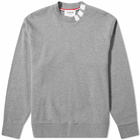 Thom Browne Men's 4 Bar Mock Neck Sweat in Medium Grey