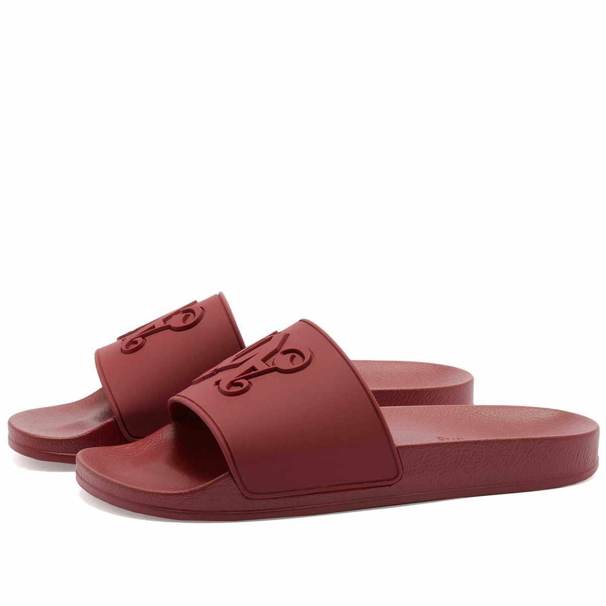 Palm Angels Men's Monogram Pool Slide in Bordeux Palm Angels