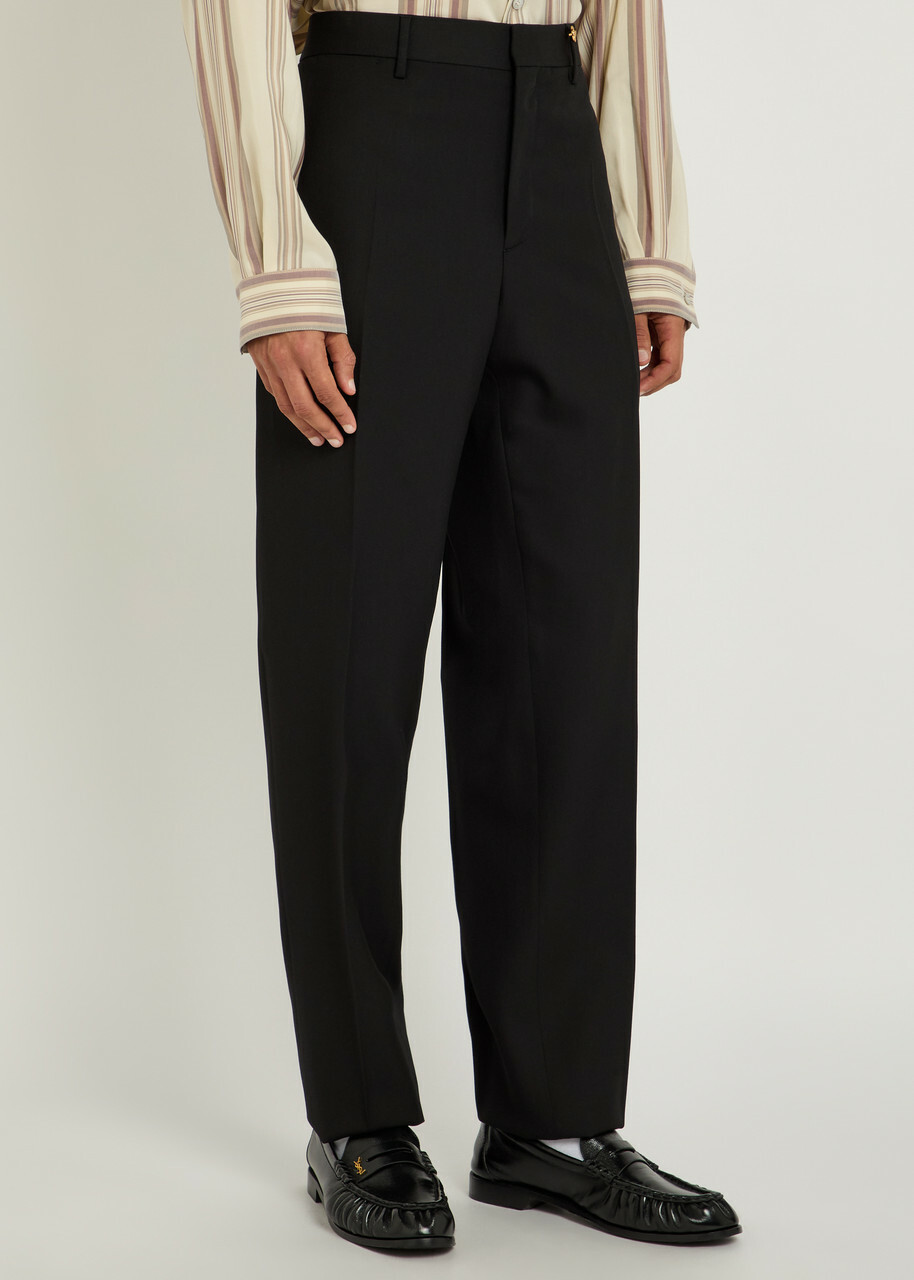 Versace Tailored Wool Trousers Black