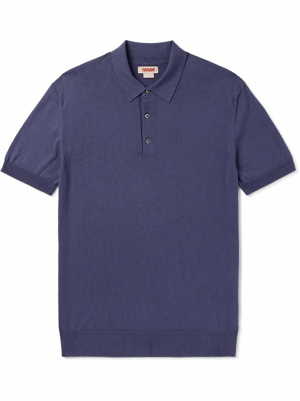 Photo: Baracuta - Cotton Polo Shirt - Blue