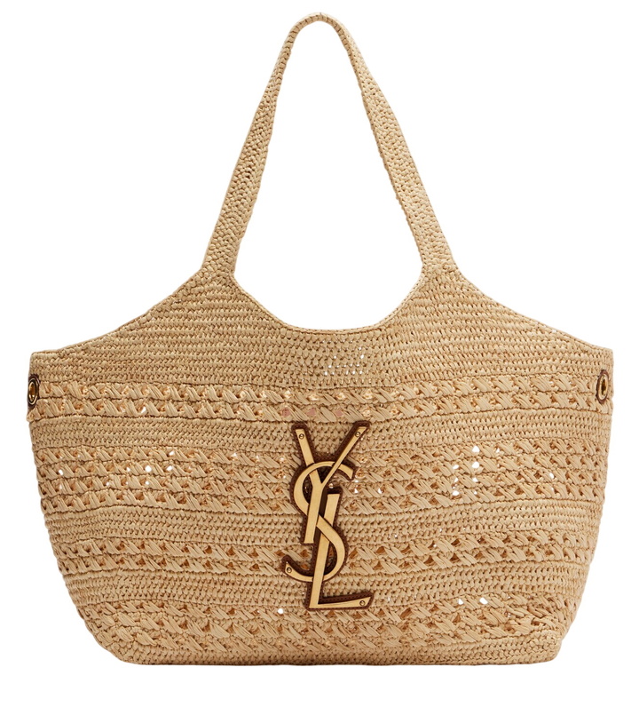 Photo: Saint Laurent Icare Medium raffia tote bag