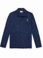 Oliver Spencer - Logo-Embroidered Cotton-Blend Terry Shirt - Blue