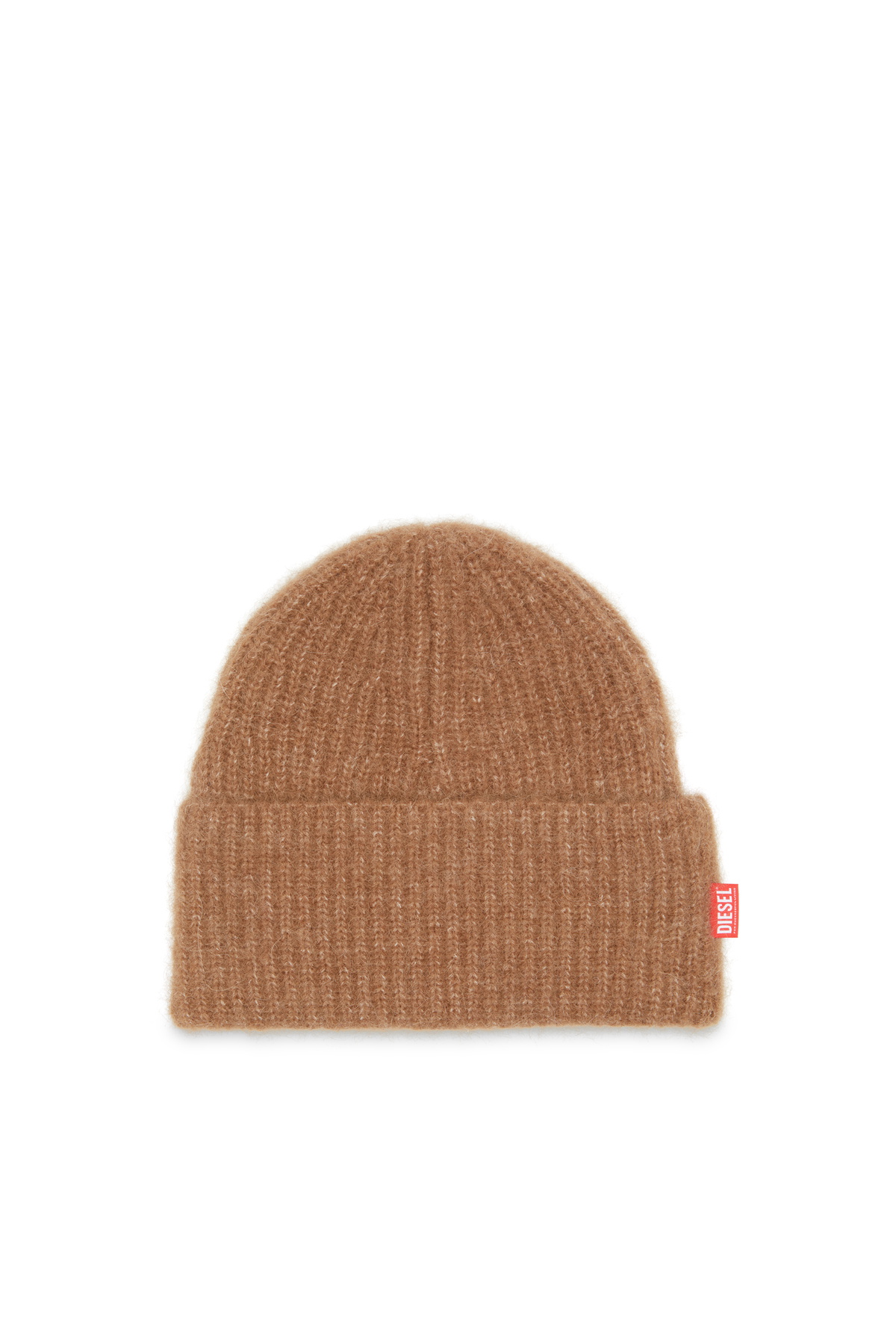 Diesel Ribbed alpaca beanie - Knit caps - Unisex - Brown