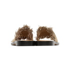 Loewe Beige Raffia Mule Sandals