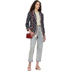 Gucci Blue GG Jacquard Blazer
