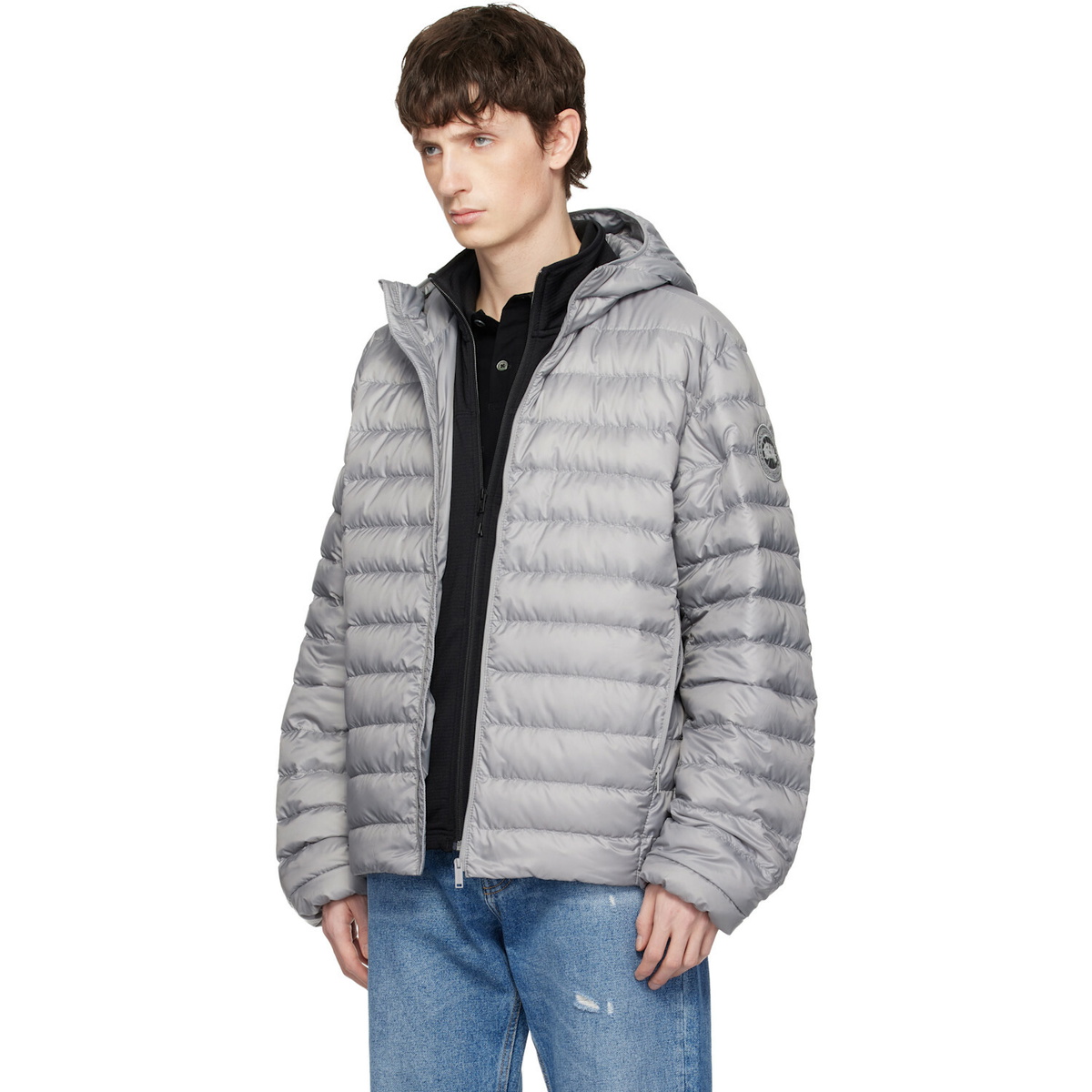 Canada Goose Gray 'Tonal Label' Stratus Down Jacket