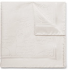 Berluti - Scritto Mulberry Silk-Jacquard Pocket Square - White