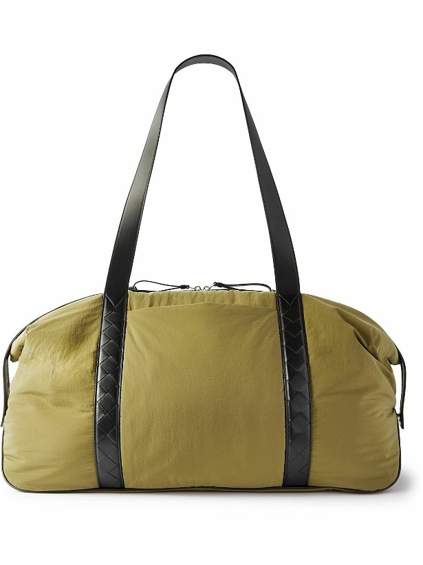 Photo: Bottega Veneta - Leather-Trimmed Shell Duffle Bag