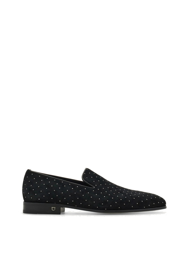 Photo: Ferragamo Mens Micro-stud loafer in Black