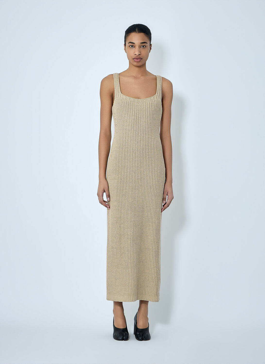 Khaite Lex Ribbed-Knit Maxi Dress