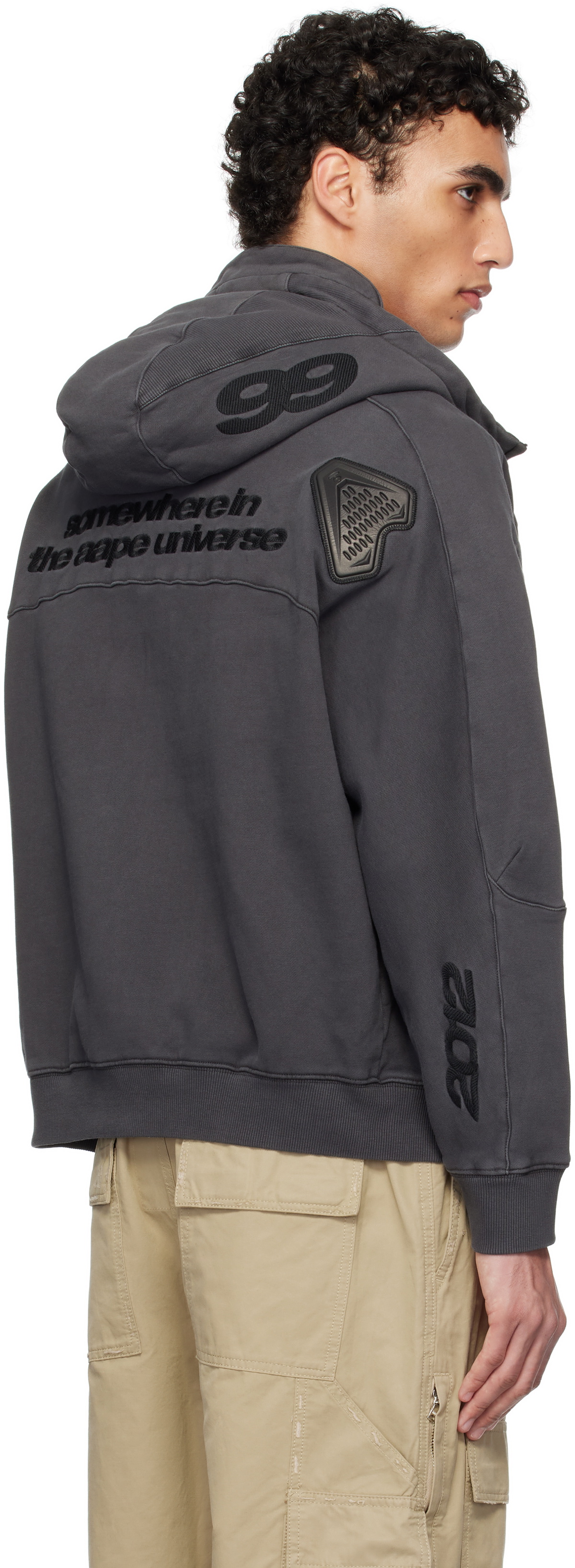 AAPE by A Bathing Ape Black AAPE Main Zip-Up Hoodie AAPE by
