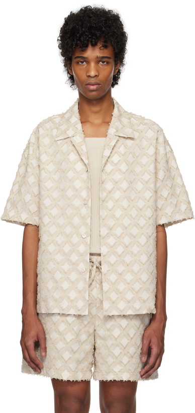Photo: LE17SEPTEMBRE Beige Argyle Jacquard Shirt