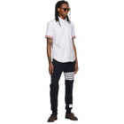 Thom Browne Gray Straight Fit Button Down Short Sleeve Shirt