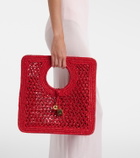 Jacquemus Spiaggia Small raffia top-handle bag
