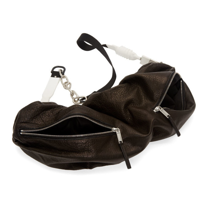 Black Leather Sash Bag