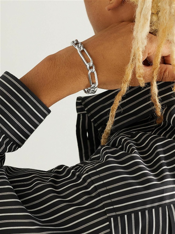 Photo: MAOR - Burnished Silver Chain Bracelet - Silver