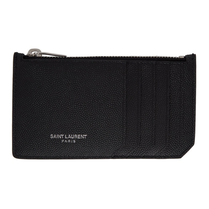 Photo: Saint Laurent Black Zipped Fragment Card Holder