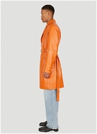 Switch Faux Leather Coat in Orange