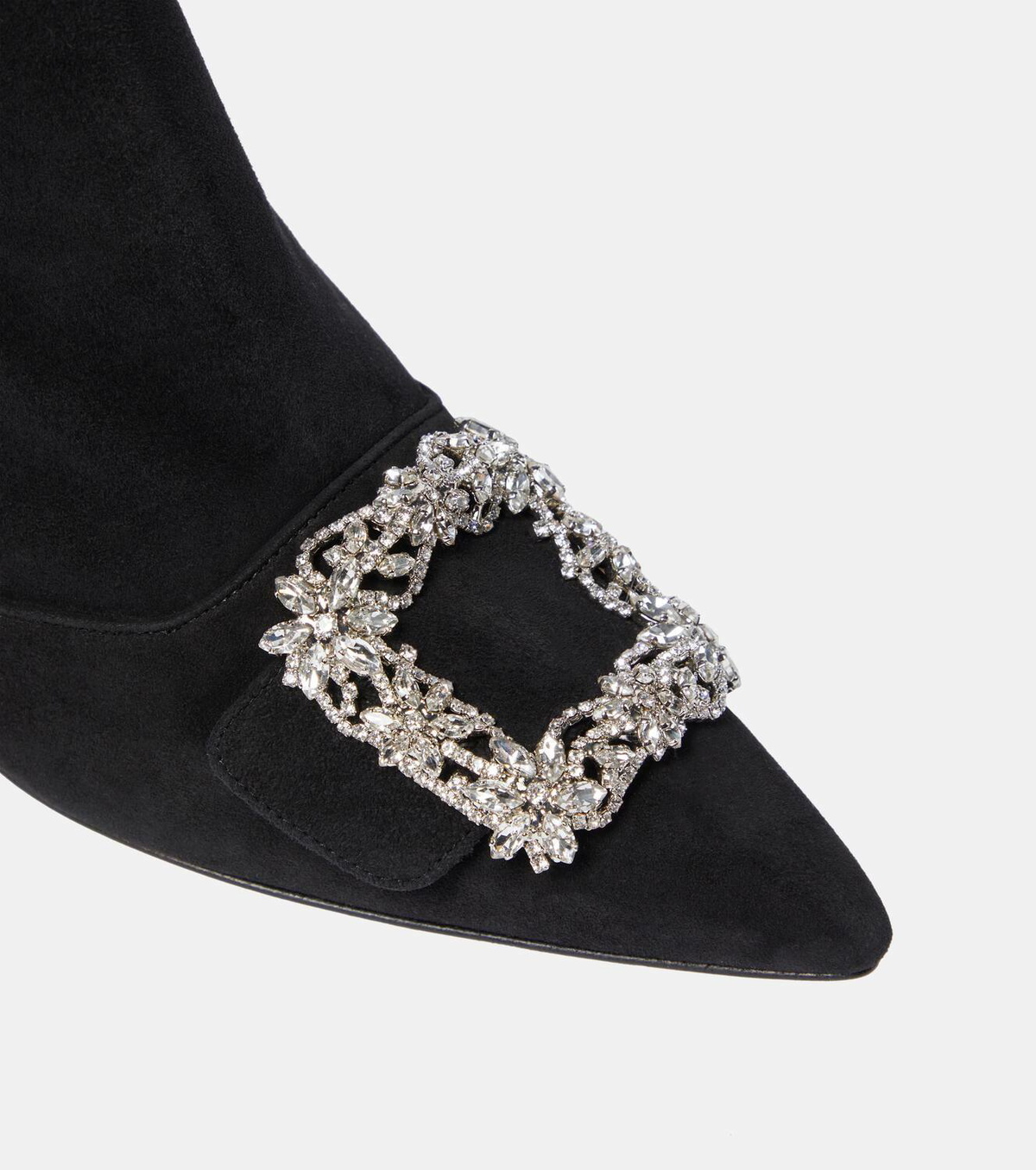Manolo Blahnik Baylow embellished suede ankle boots Manolo