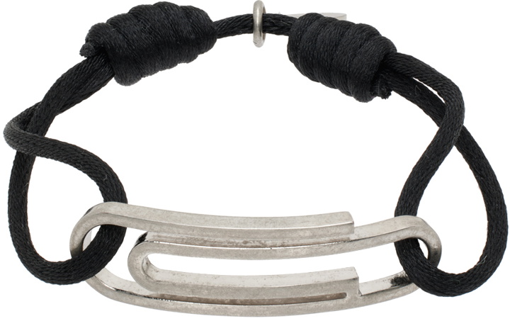 Photo: Off-White Black Paperclip Chord Bracelet