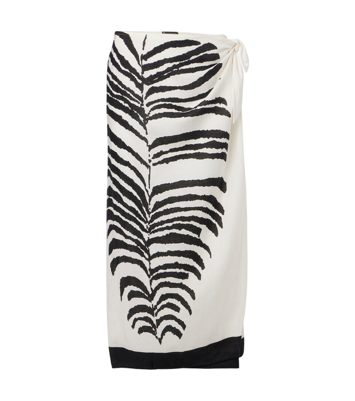 Photo: ViX Paula Hermanny Flora zebra-print linen-blend maxi skirt