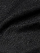 ERMENEGILDO ZEGNA - Linen Polo Shirt - Black - IT 52