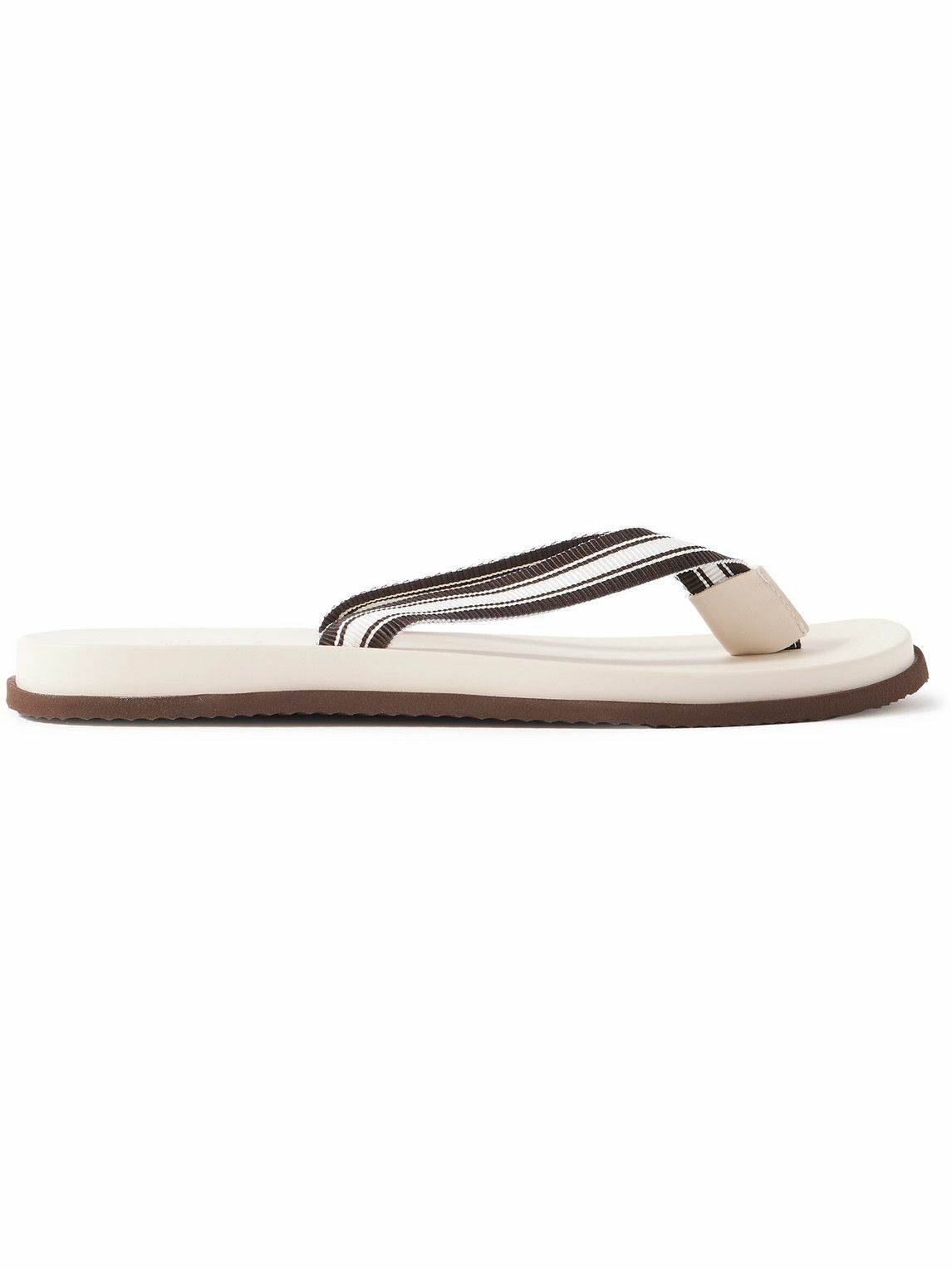 Brunello Cucinelli - Striped Grosgrain Flip Flops - Multi  display picture 3