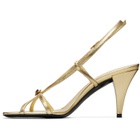 Versace Gold Valentina Metallic Heeled Sandals