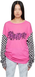 ERL Pink Printed Long Sleeve T-Shirt