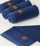 Etro Giano set of 4 cotton face towels and basket
