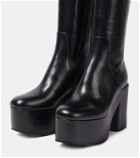 Dries Van Noten Leather platform knee-high boots