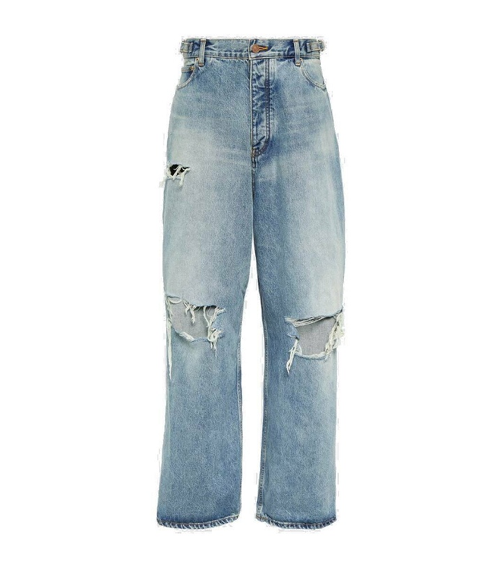 Photo: Balenciaga Distressed wide-leg jeans