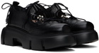 Simone Rocha Black Platform Ghillie Brogues