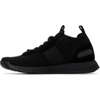 BOSS Black Suede Trim Knitted Upper Sneakers