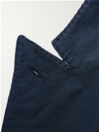 Boglioli - K-Jacket Double-Breasted Cotton and Linen-Blend Twill Blazer - Blue