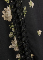 Alice + Olivia Rose Floral-print Crepe Midi Dress Black