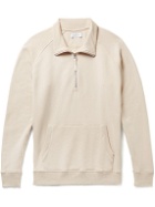 Hamilton And Hare - Cotton and Lyocell-Blend Jersey Half-Zip Sweatshirt - Neutrals