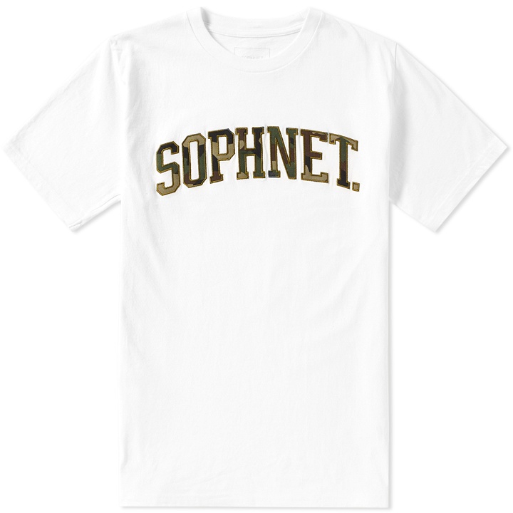 Photo: SOPHNET. Camouflage Arch Logo Tee