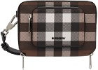 Burberry Brown E-Canvas Check Messenger Bag