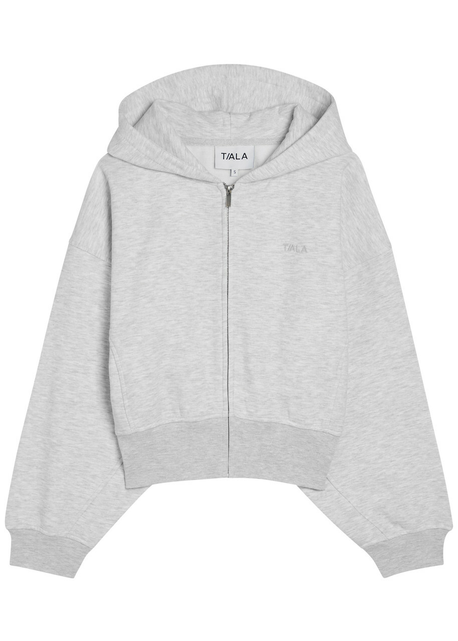 Tala Cocoon Hooded Jersey Sweatshirt Grey