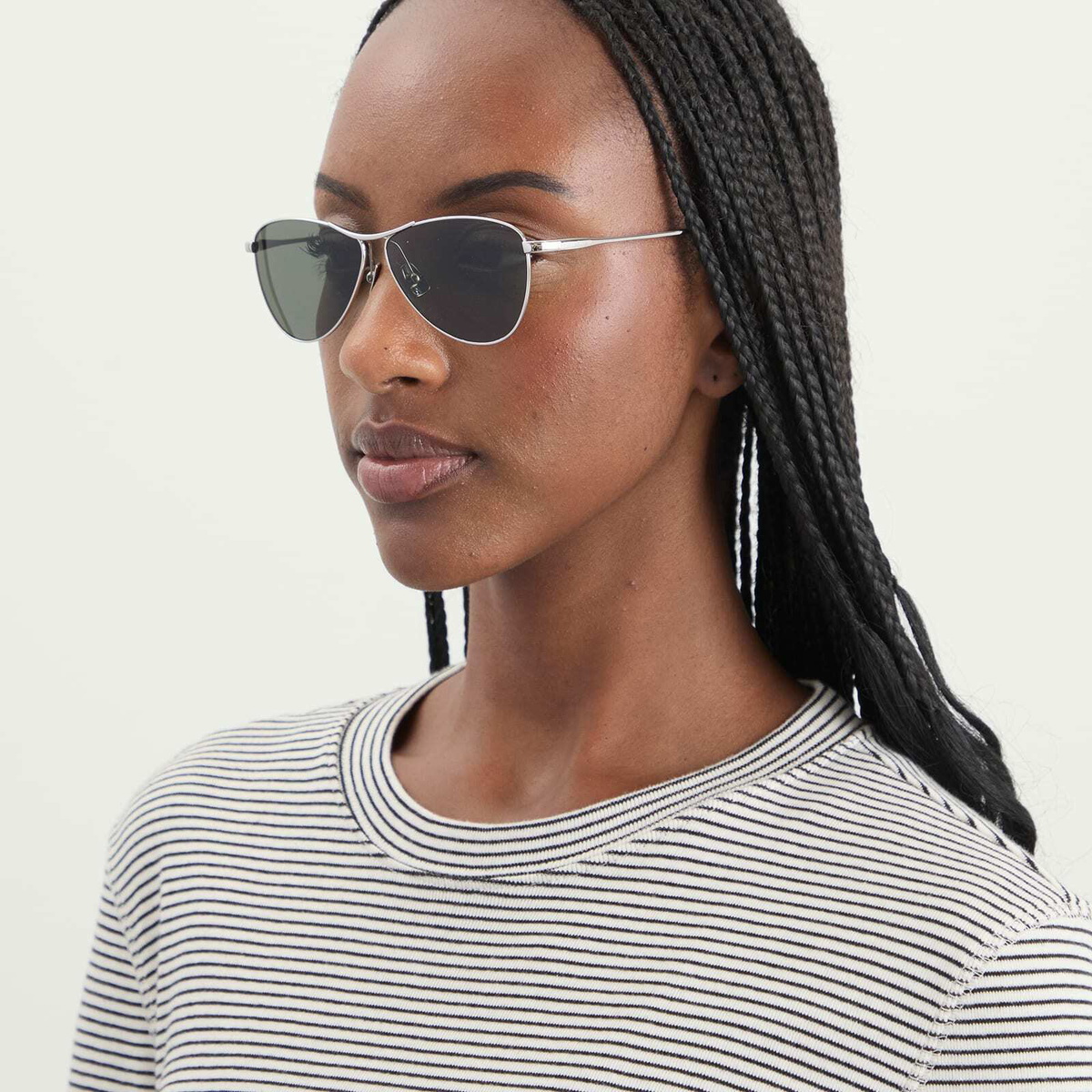 Saint Laurent Sunglasses Saint Laurent SL 831 Vesper Sunglasses in Silver/Grey 