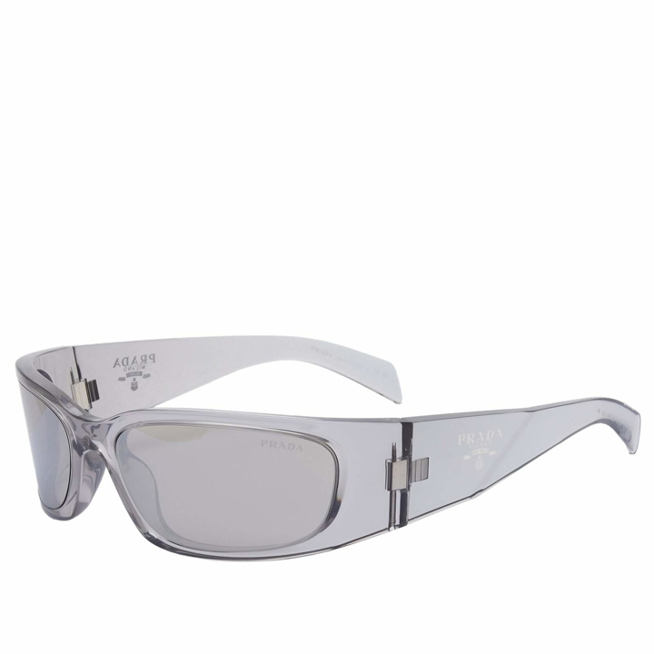 Photo: Prada Eyewear Men's A19S Sunglasses in Transparent Grey/Light Grey 