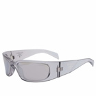 Prada Eyewear Men's A19S Sunglasses in Transparent Grey/Light Grey 