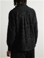 4SDesigns - Chenille and Corded Lace Shirt - Black