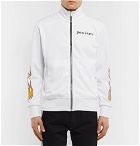 Palm Angels - Slim-Fit Glittered Printed Tech-Jersey Track Jacket - White