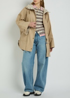 Moncler Brunnera Logo-appliquéd Cotton-blend Parka Coat - Rust - One Size