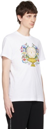 Versace Jeans Couture White V-Emblem Garden T-Shirt