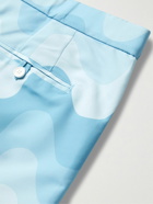 Frescobol Carioca - Slim-Fit Mid-Length Printed Recycled Swim Shorts - Blue