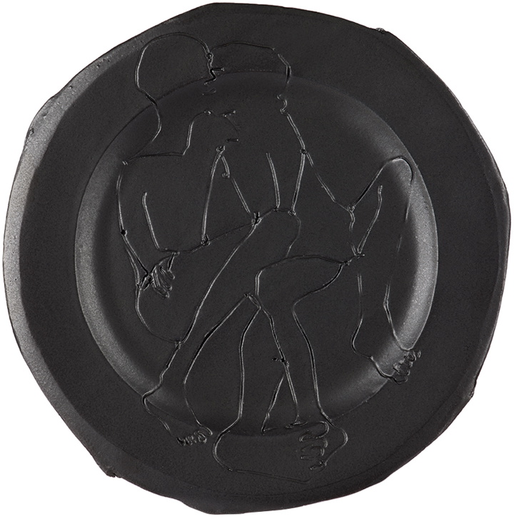 Photo: Yellow Nose Studio SSENSE Exclusive Black Self Portrait Dinner Plate